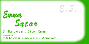 emma sator business card