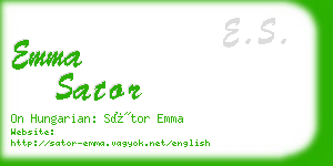 emma sator business card